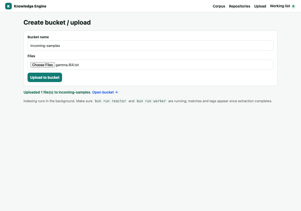 Upload success with next-step guidance